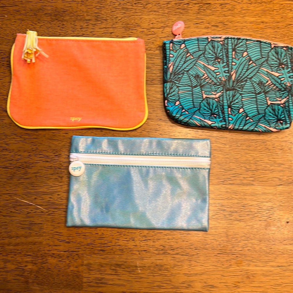 Three makeup bags, great for on the go and gifts